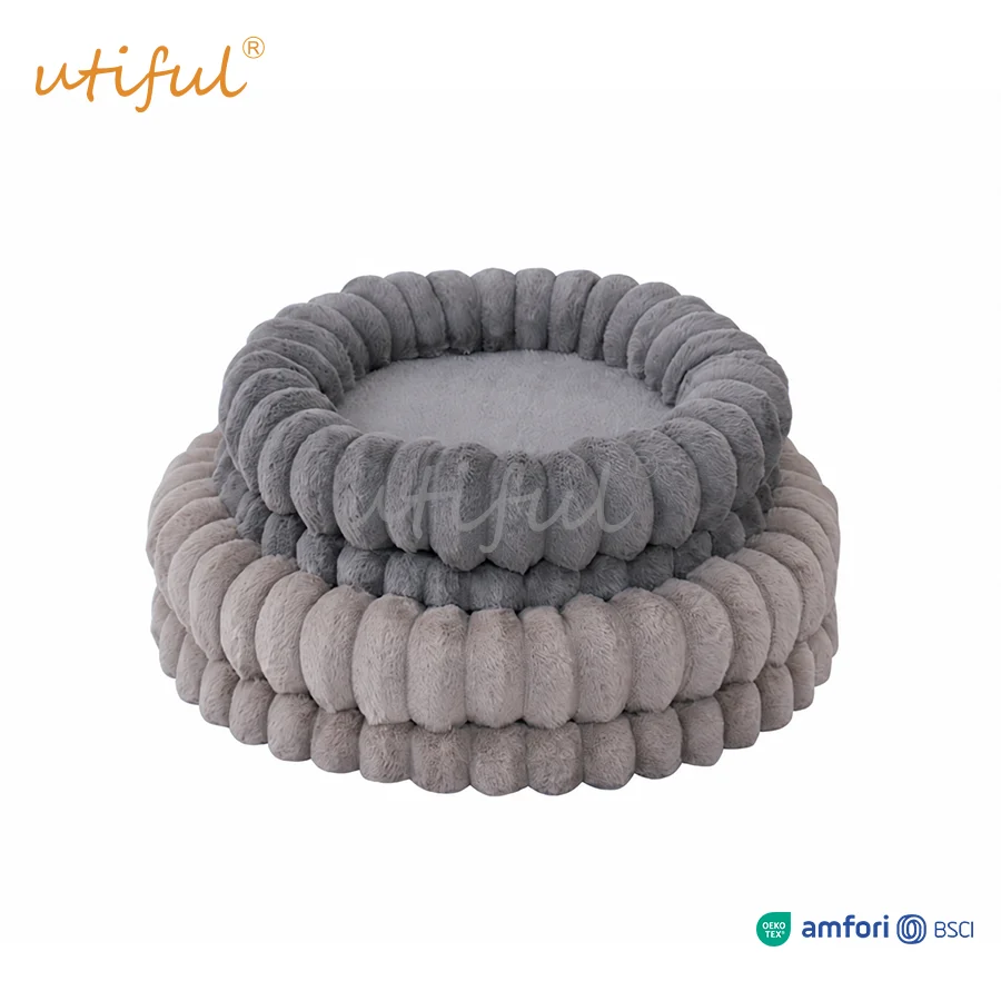 Ribbed Donut Dog and Cat Bed | UT11003
