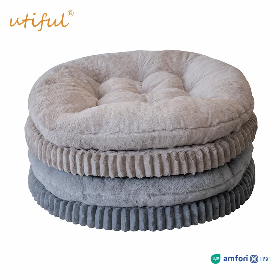 Tufted Round Plush Pet Bed | UT11007