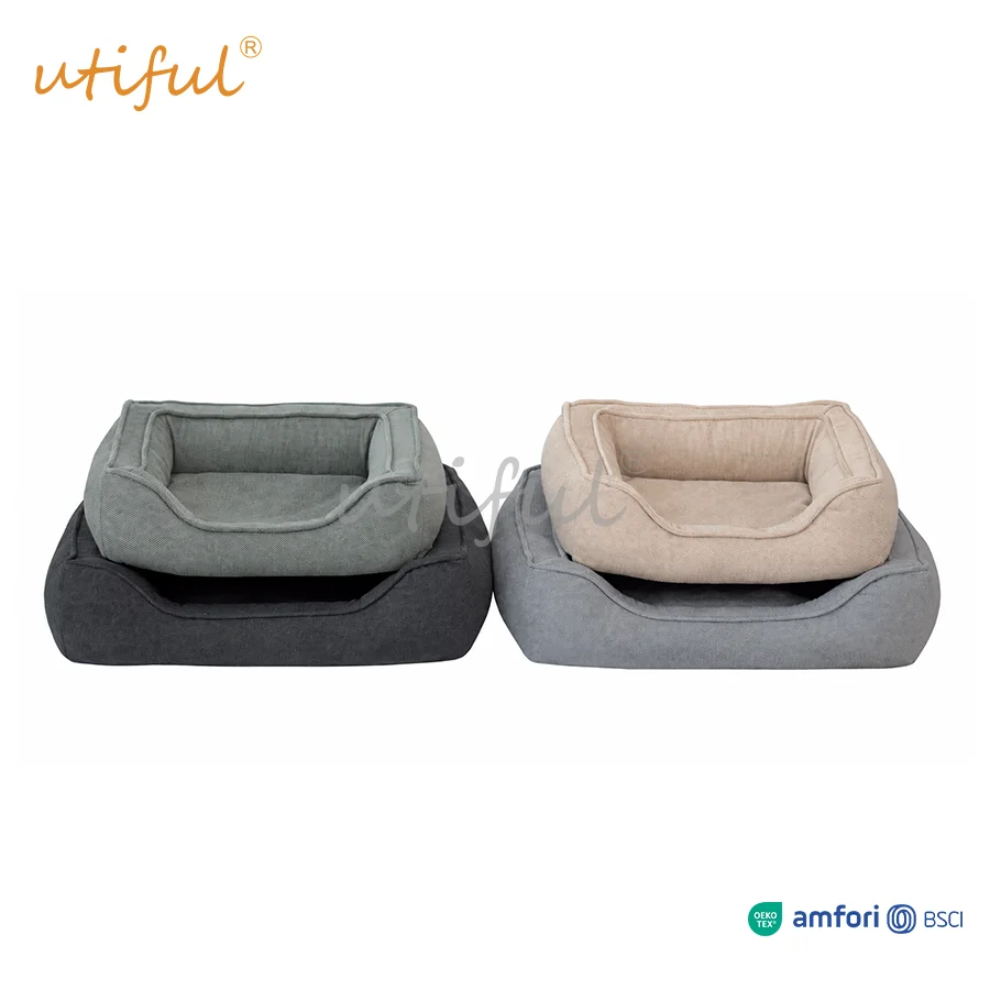 Low-Entry Rectangle Bolster Pet Bed | UT11012