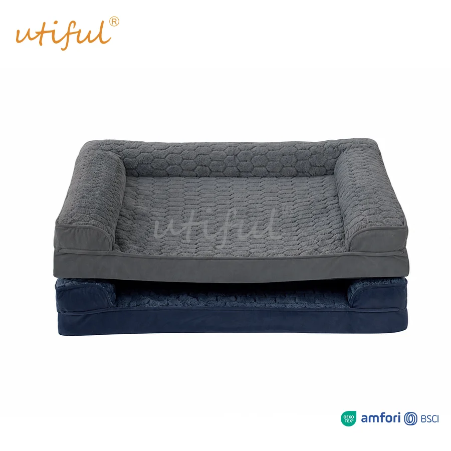 Textured Sofa-Style Dog Bed | UT11021