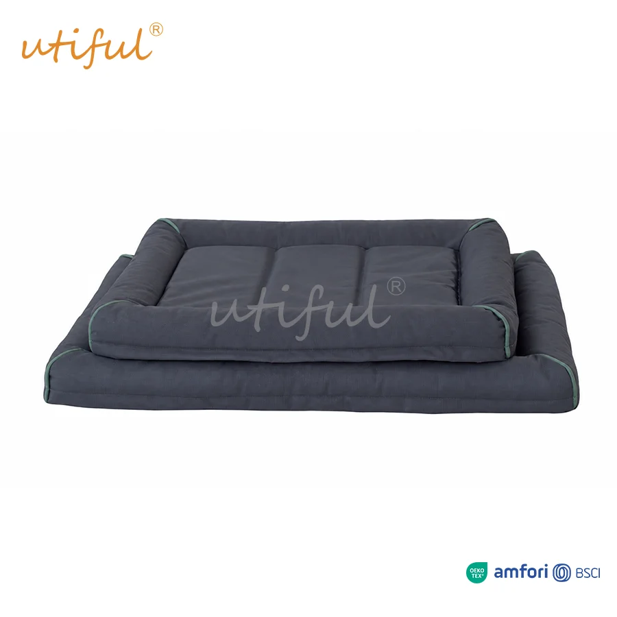 Contrast-Piping Sofa Dog Bed | UT11029